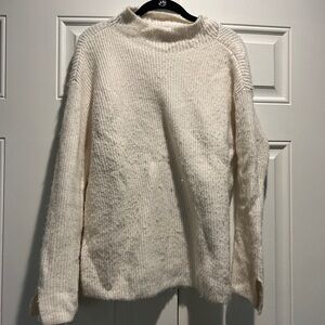 LOFT Women's Soft White Turtleneck Sweater